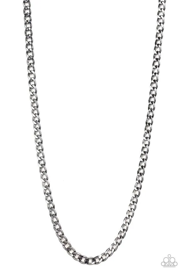 Paparazzi Necklace ~ Delta - Black