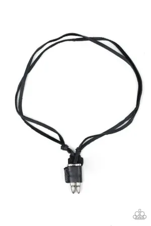 Paparazzi Necklace ~ Dodge a Bullet - Black