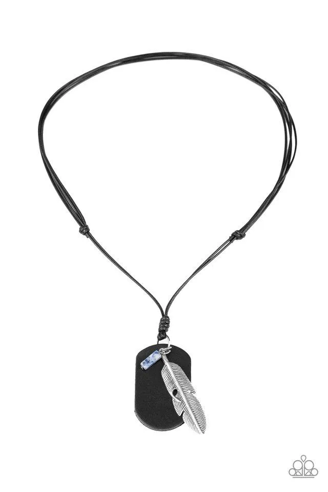 Paparazzi Necklace ~ Flying Solo - Black