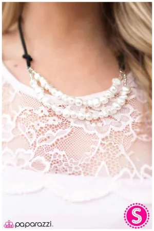 Paparazzi Necklace ~ So Demure - White