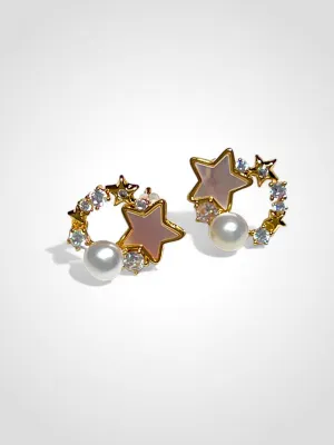 Pearl Starburst Stud Earrings