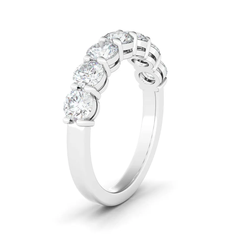 Petite Round Cut Half Eternity Band