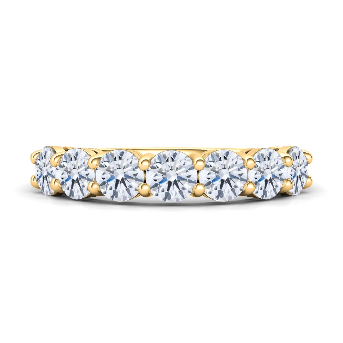 Petite Round Cut Half Eternity Band