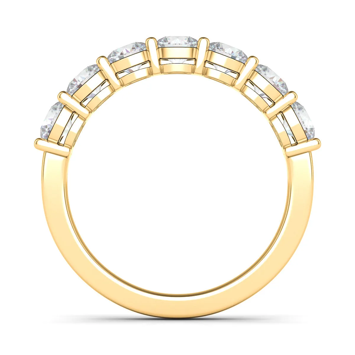 Petite Round Cut Half Eternity Band