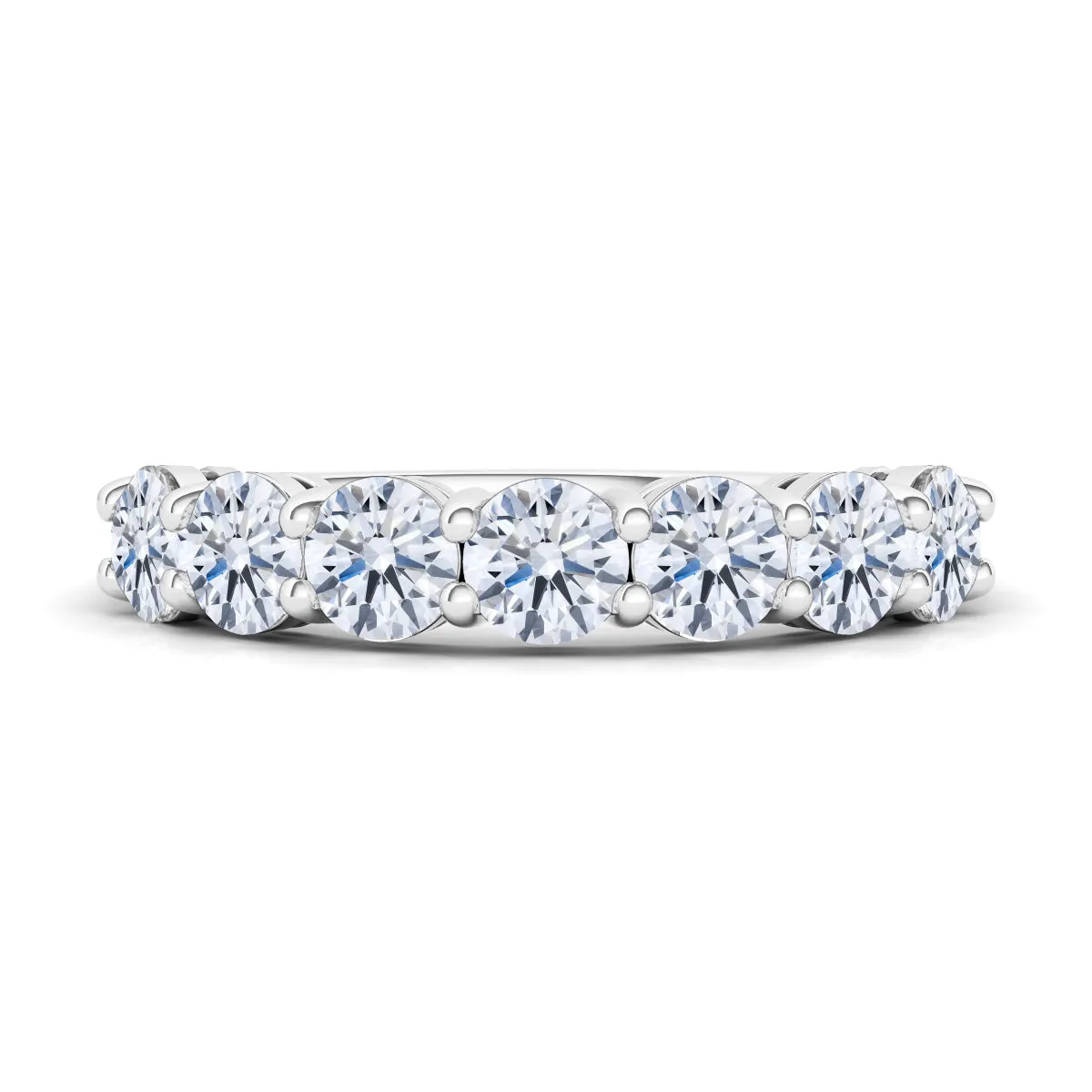 Petite Round Cut Half Eternity Band