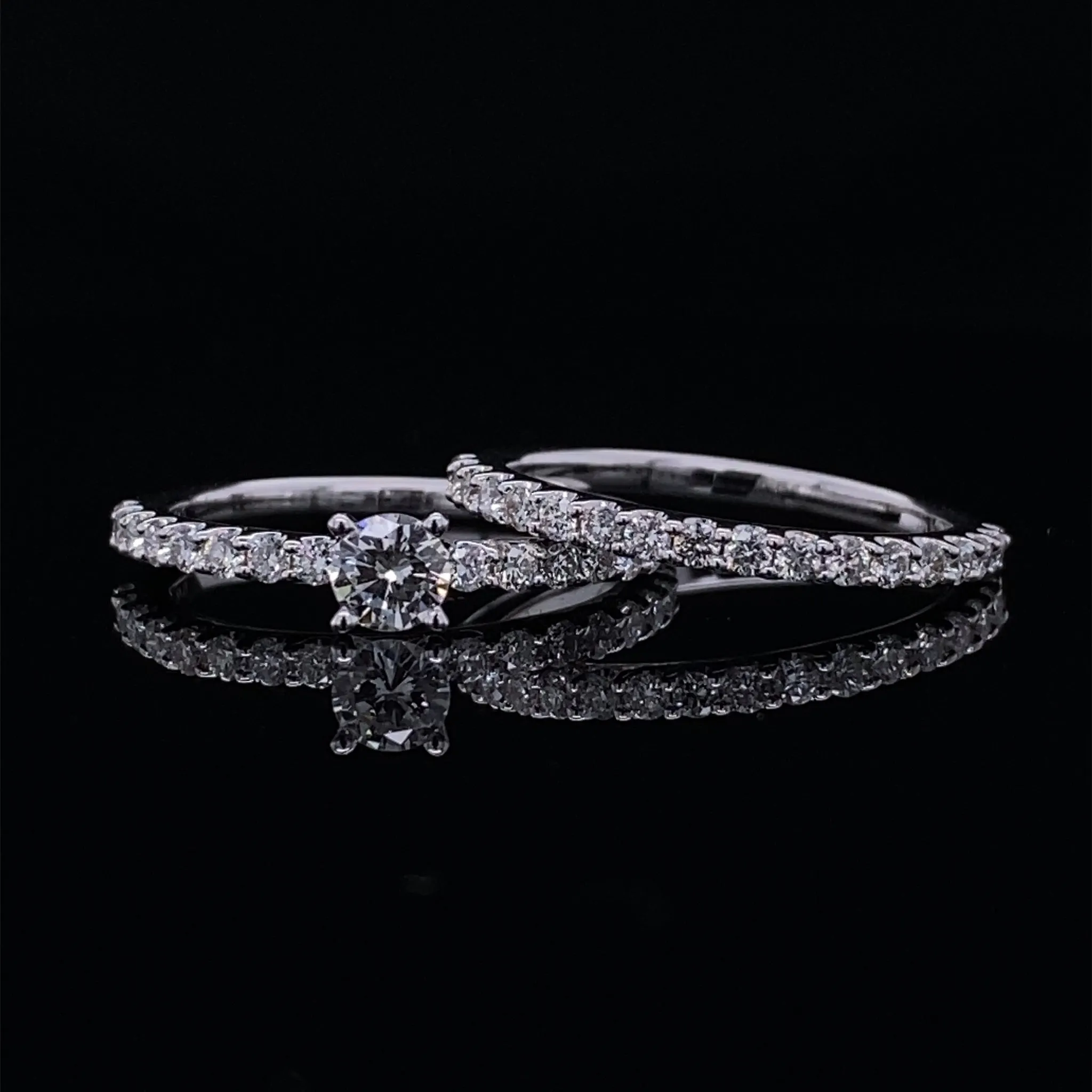 Petite Timeless Love Diamond Engagement Wedding Set