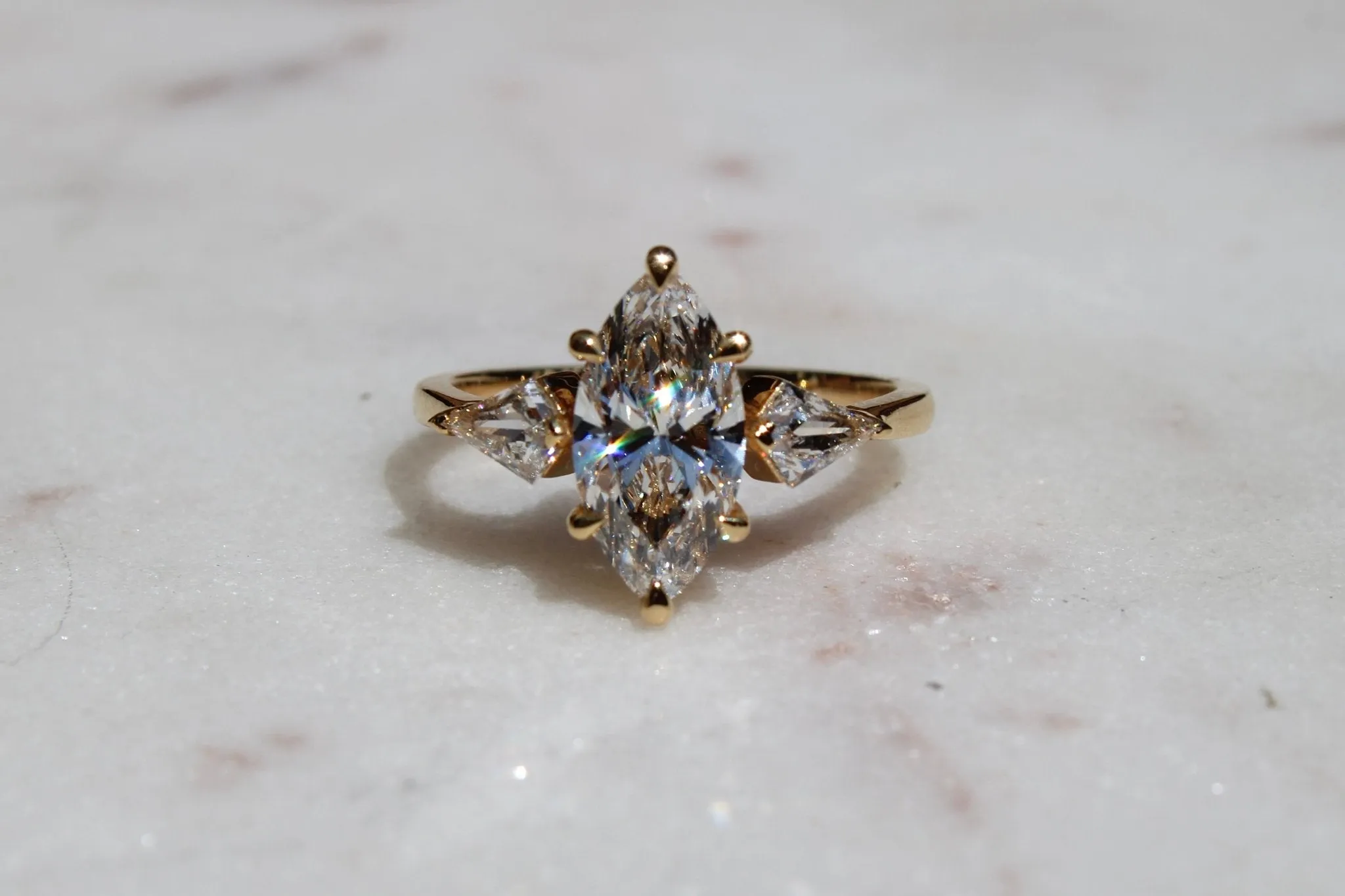 "The Portia" 1.82ct Marquise Lab Diamond Ring