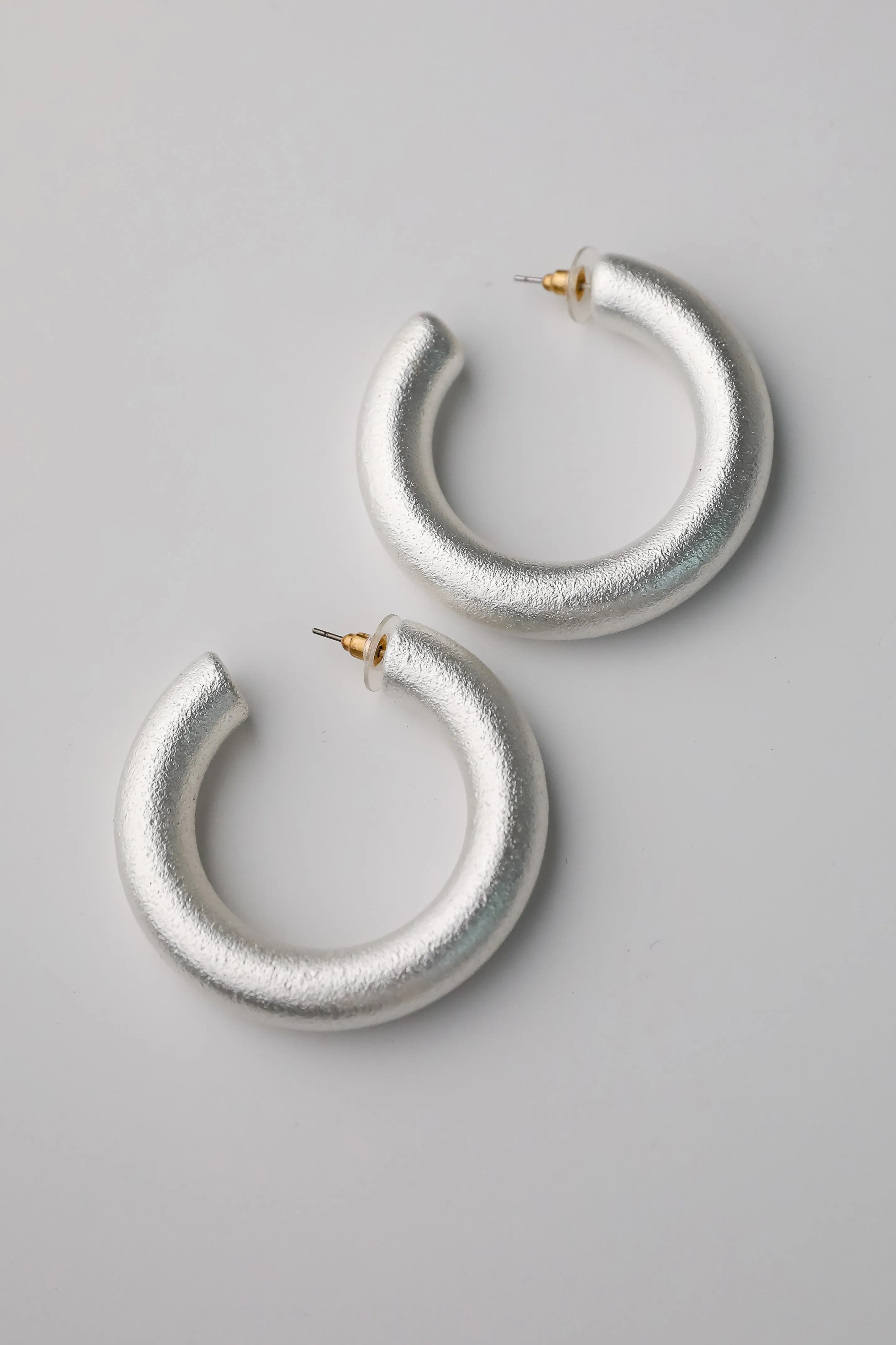 Sabrina Silver Hoop Earrings