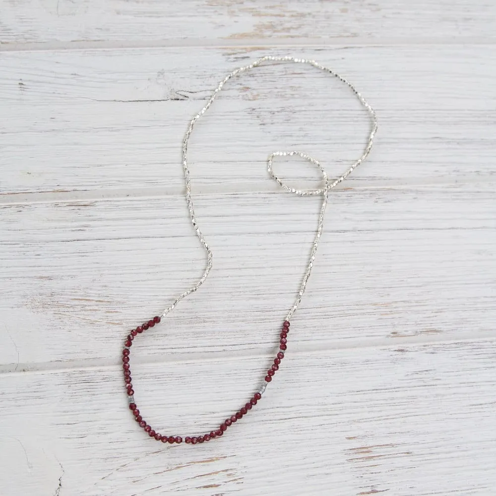 Scout Delicate Garnet Wrap Bracelet and Necklace