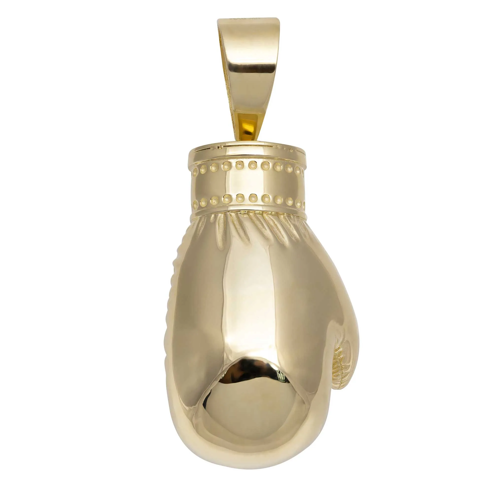 Shiny Boxing Glove Pendant 10K Yellow Gold