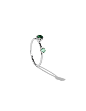 Siamese Green Amethyst ring <br>Silver