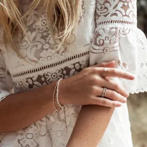 Silver Disc Layer Bracelet