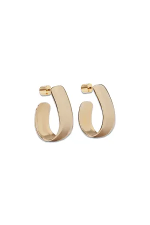 Small Bolden Gold-plated Hoop Earrings