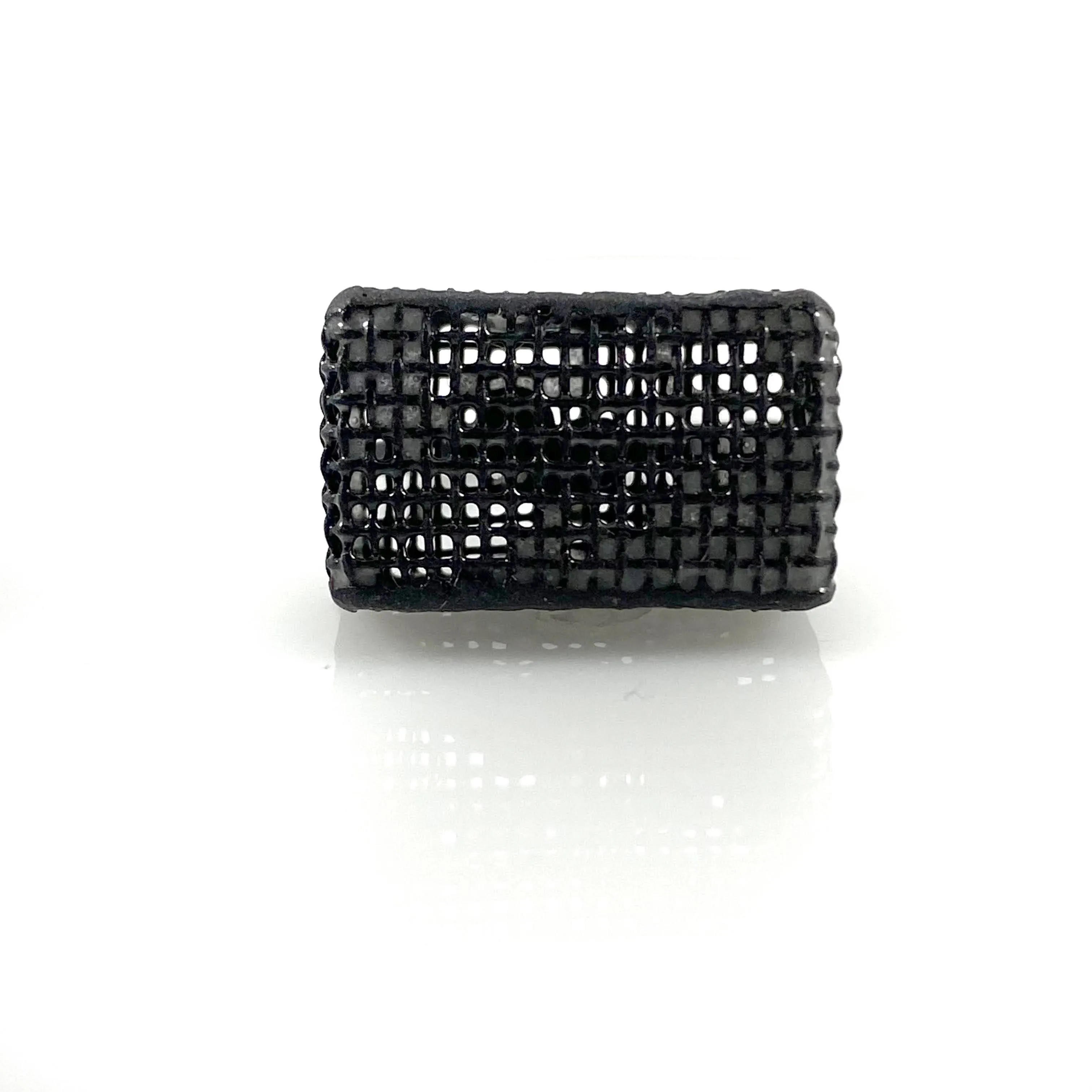 Small Mesh Rectangle Cube Ring