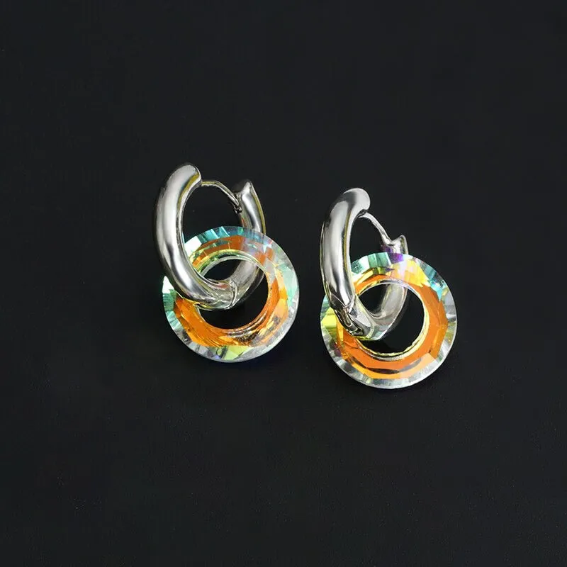 Sophisticated Trendy Jewelry Transparent Hoop Earrings