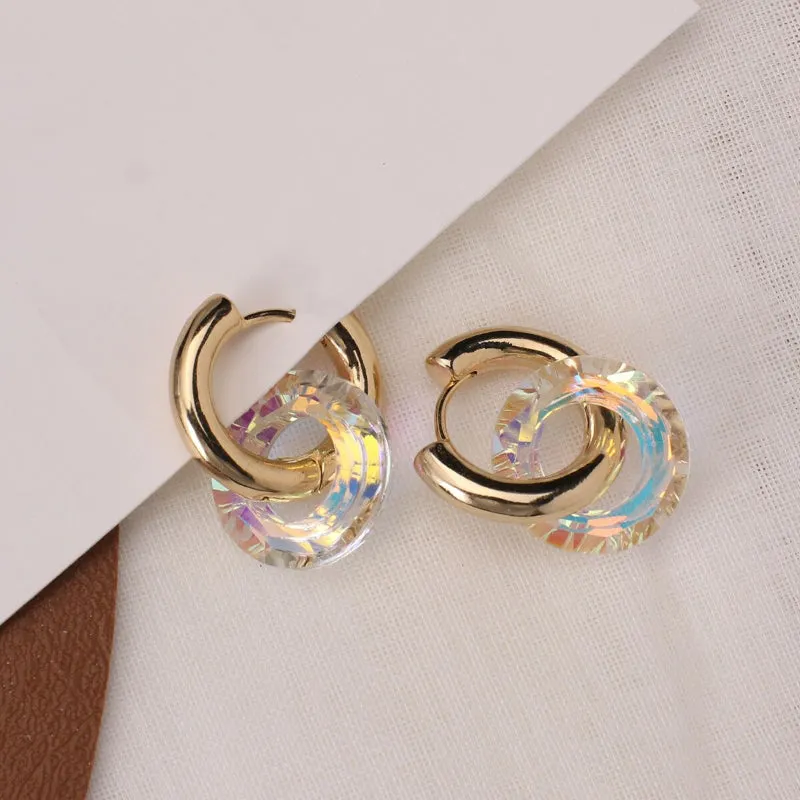 Sophisticated Trendy Jewelry Transparent Hoop Earrings