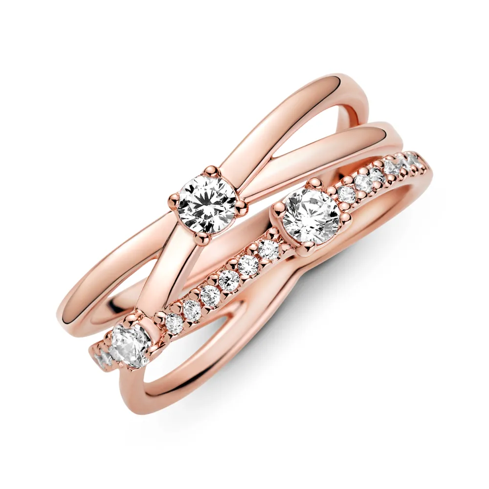 Sparkling Triple Band Ring