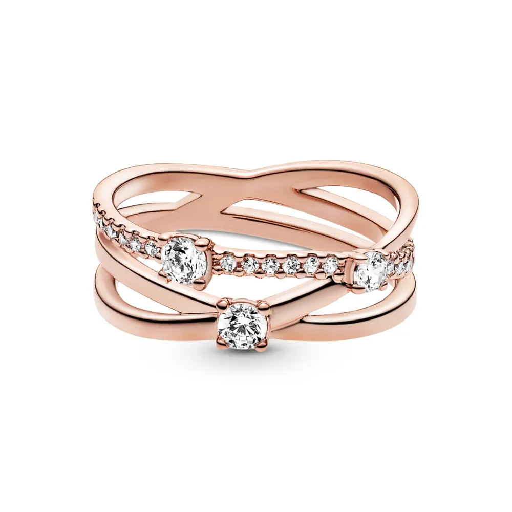 Sparkling Triple Band Ring