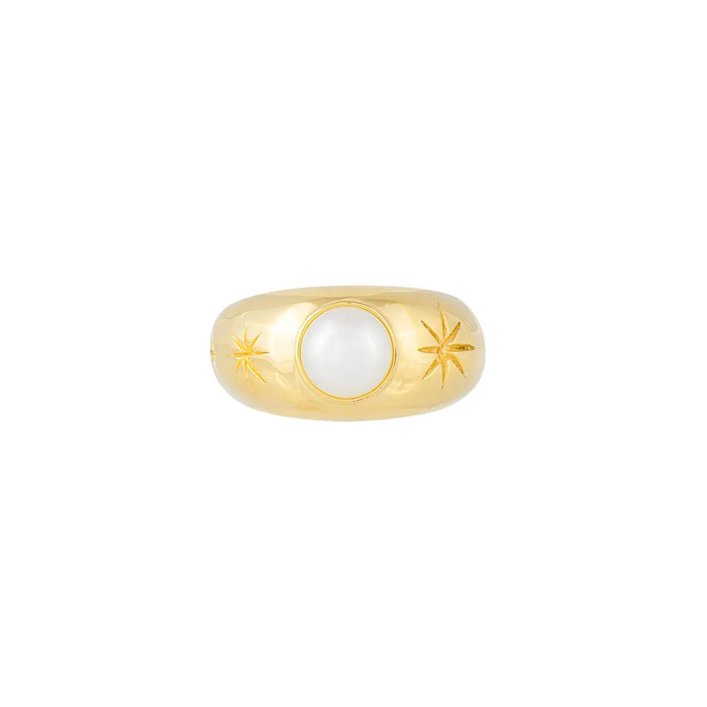 STARBURST PEARL RING