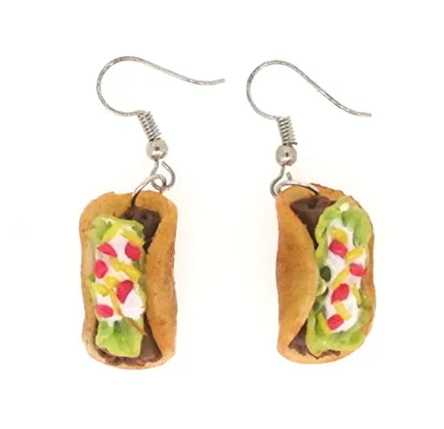 Taco Polymer Clay Earrings