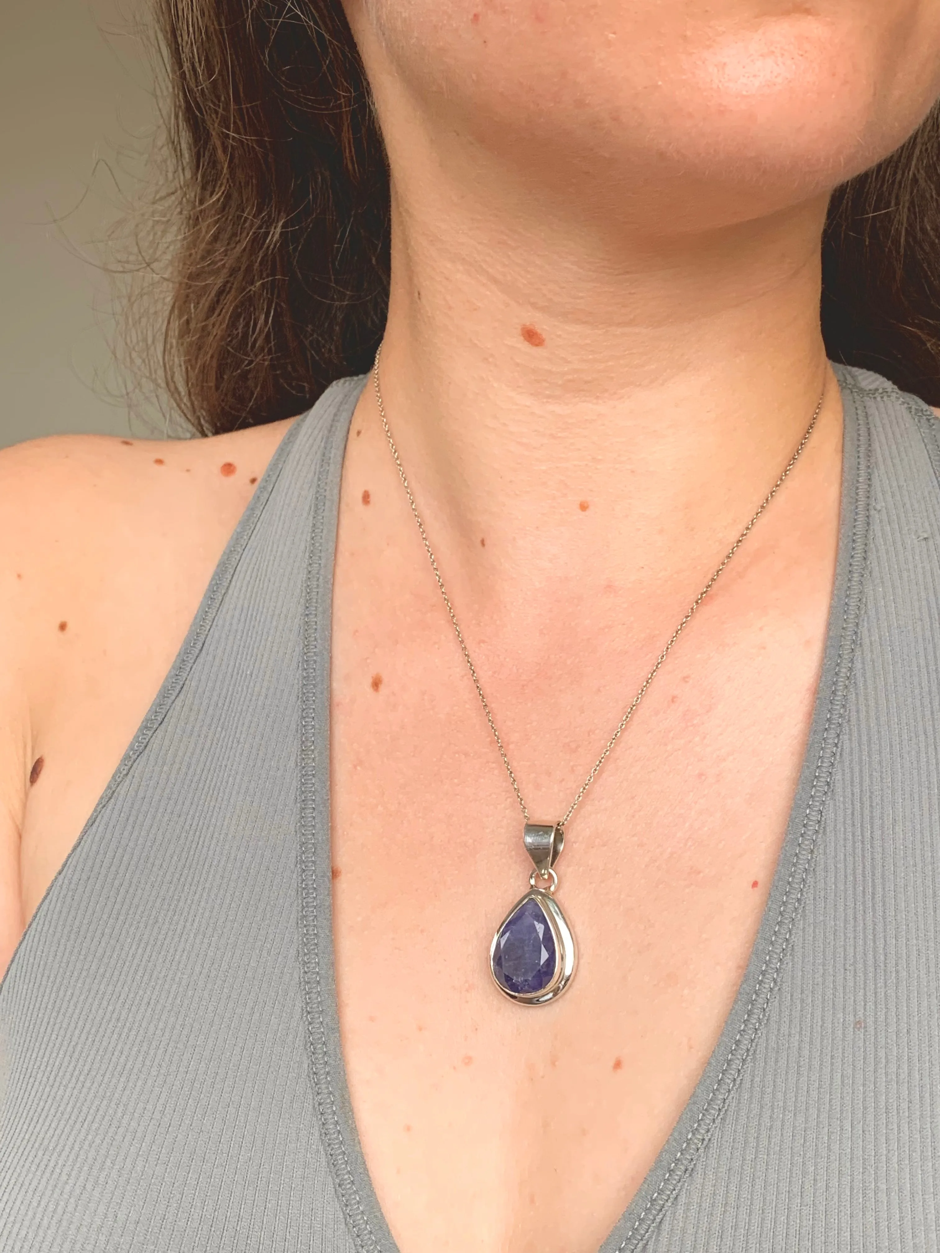 Tanzanite Ansley Pendant - Large Teardrop