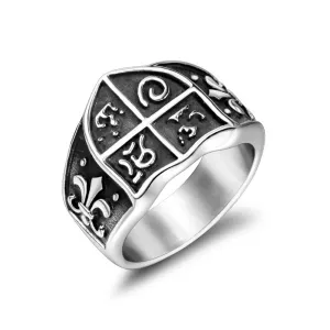 Titanium Steel Retro Roman Rings for Men and Women - Trendy Dominant Jewelry