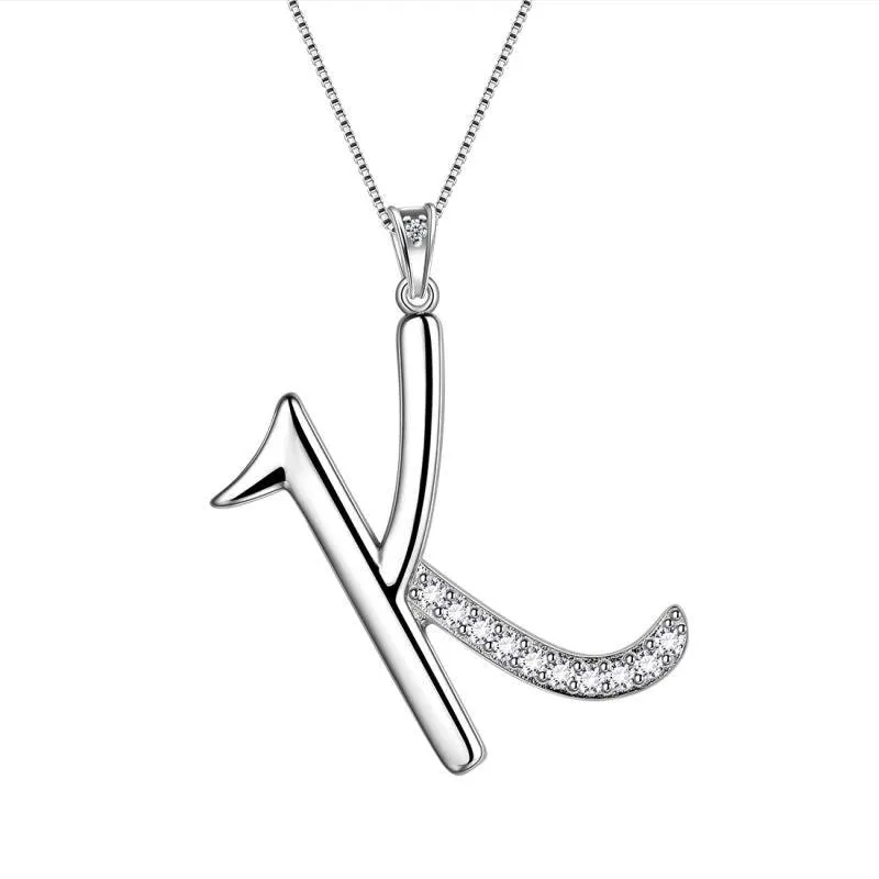 Tokyo Mart Letter Initial K Necklaces Pendant Women Girls Name Jewelry Gift 925 Sterling Silver