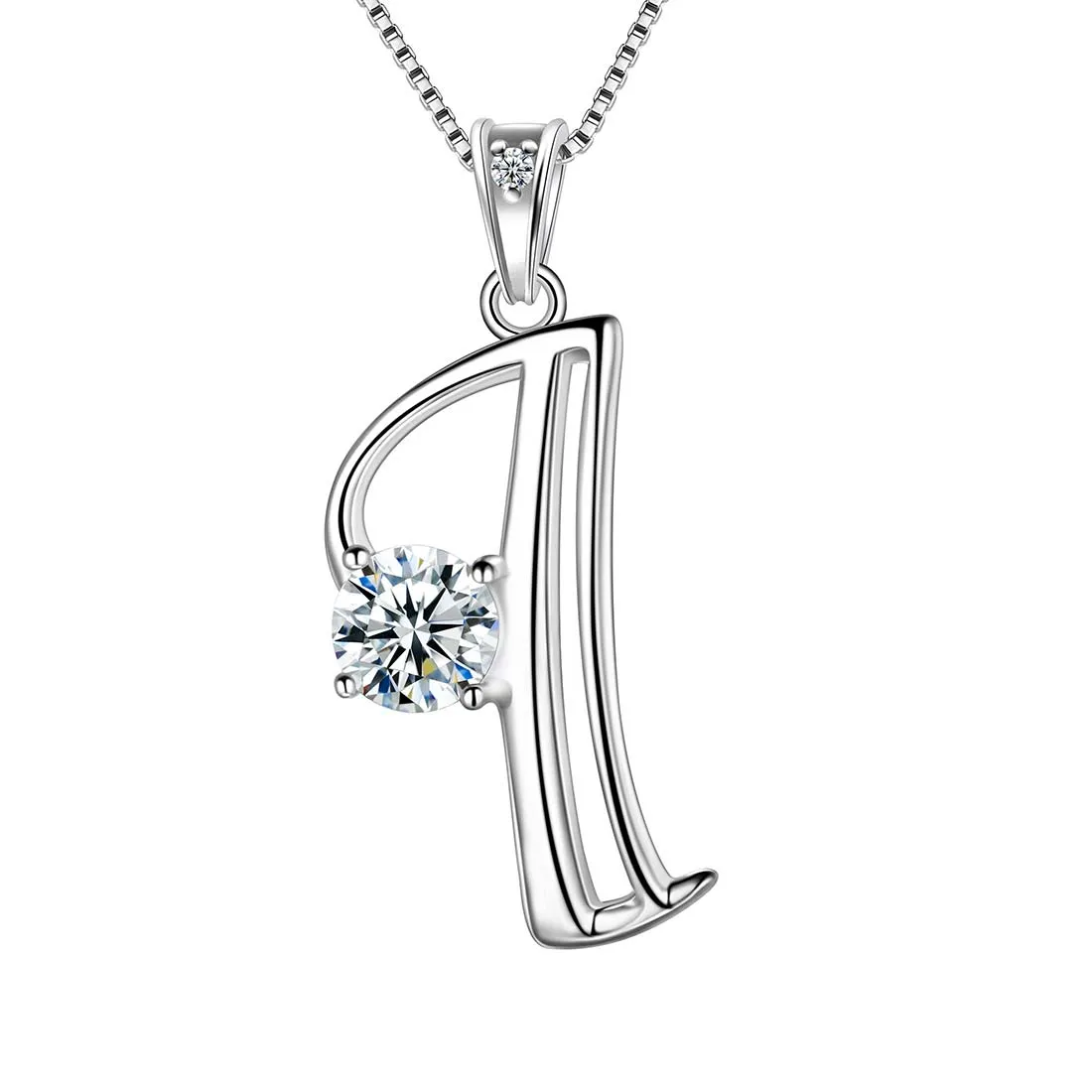 Tokyo Mart Women Initial I Letter Pendant Necklace Girl Name Jewelry Gift 925 Sterling Silver