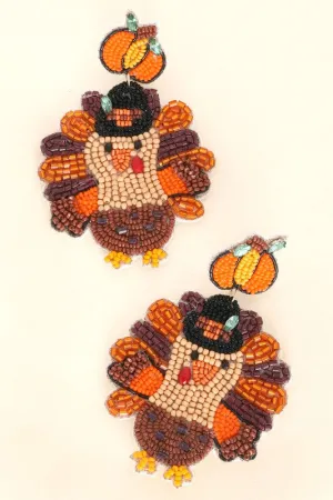 Turkey & Pumpkin Earrings