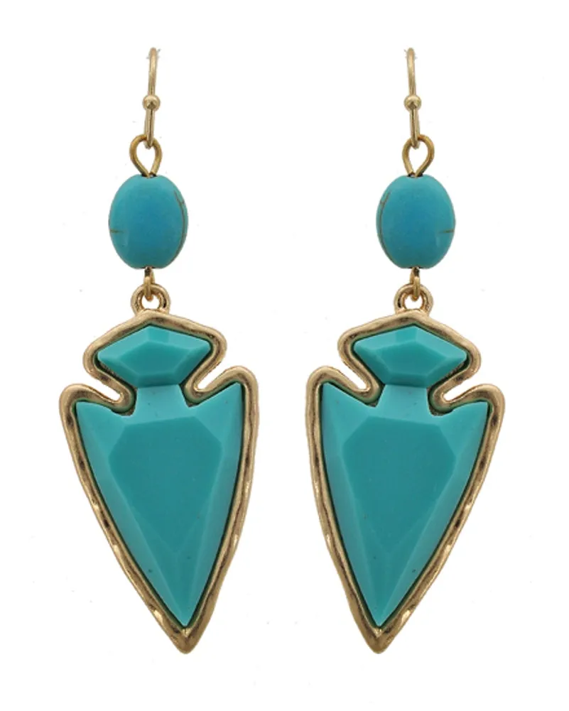 Turquoise Arrow Earrings