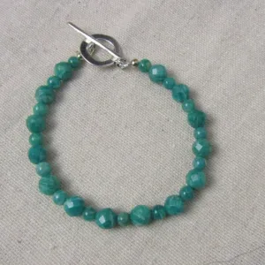 Turquoise Fire Polished Czech Crystal Bracelet