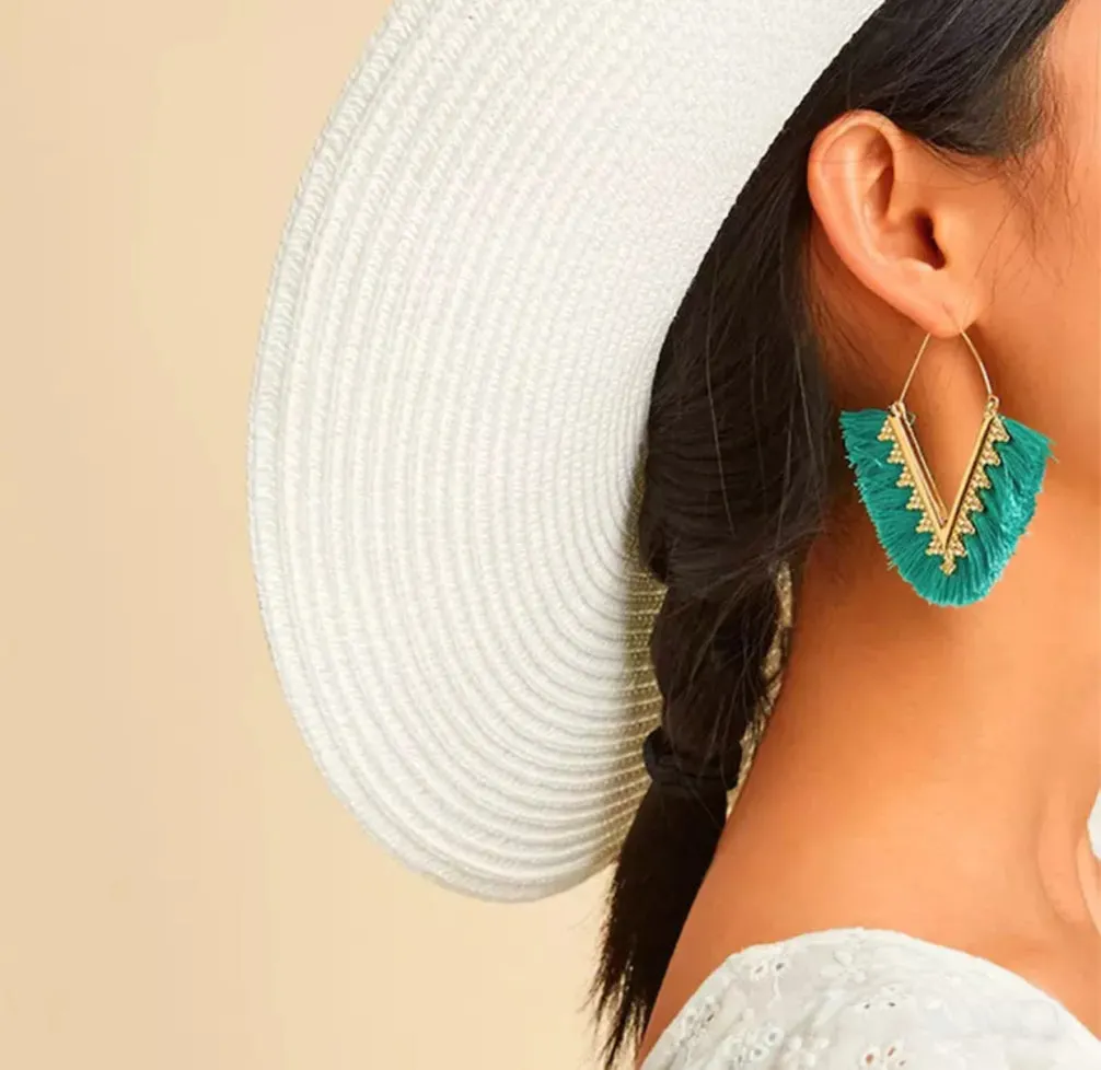 Turquoise Fringe Earrings