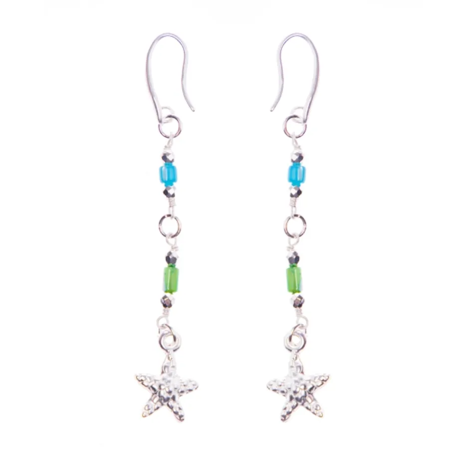 Turquoise Neve Starfish Earrings