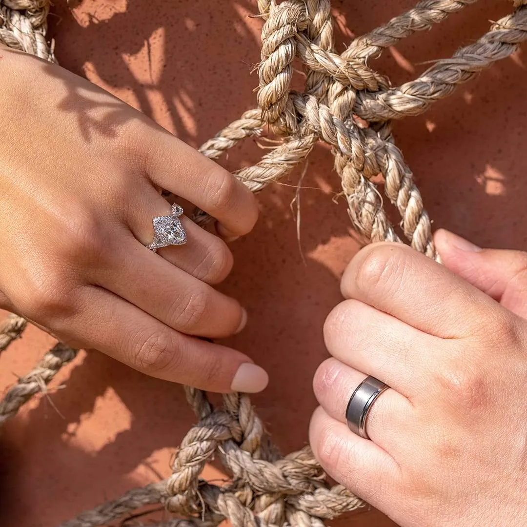 Twist Band Gems Ring in Sterling Silver