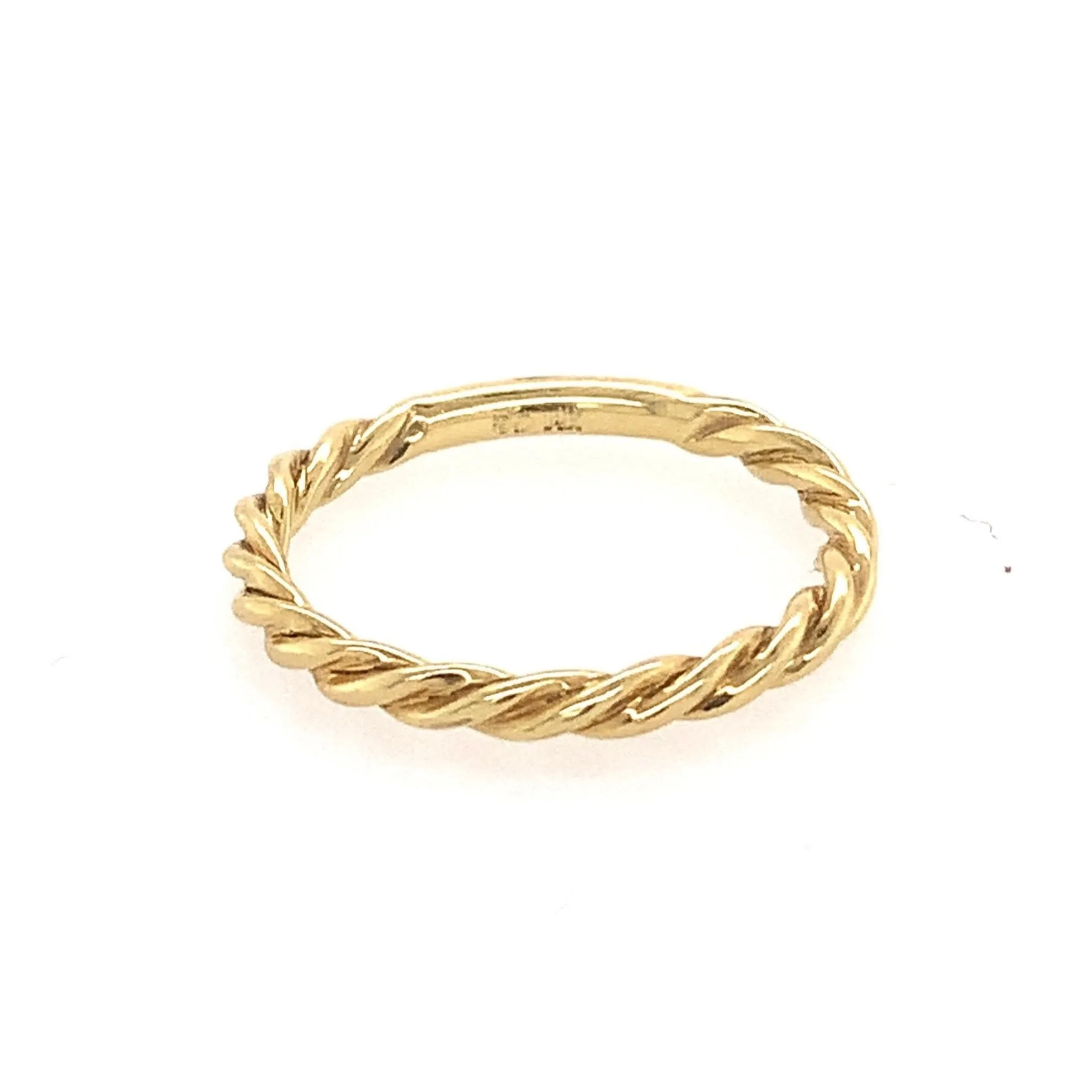 Twist Gold Wedding Band Ring