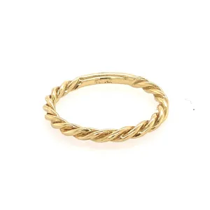 Twist Gold Wedding Band Ring