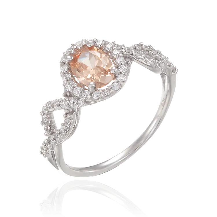 Twisted Spiral Champagne Ring