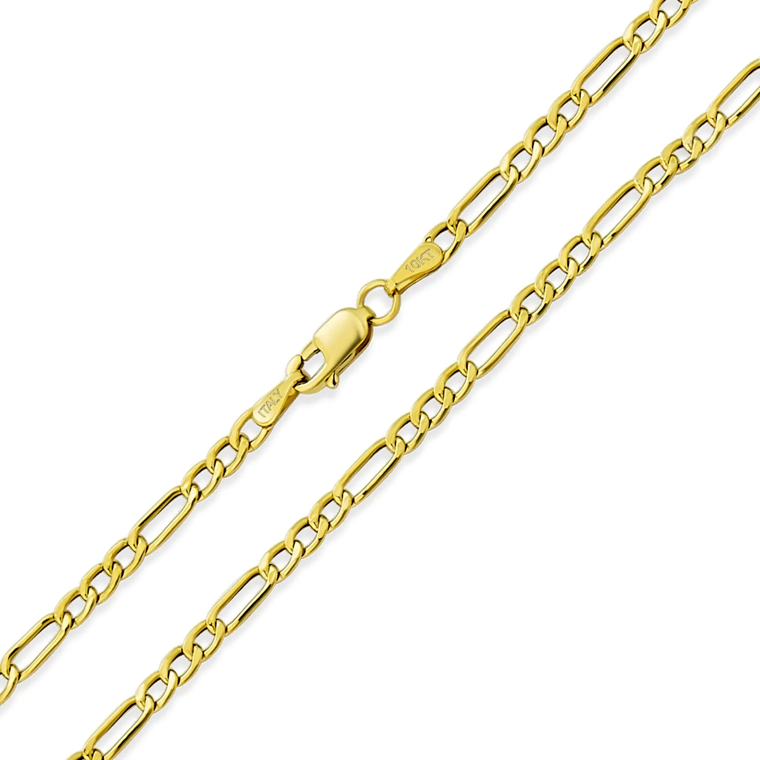 Unisex 10K Gold Figaro Chain Necklace for Men Nickel-Free 2MM Multiple Lengths