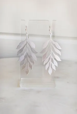 Whimsical Palm Leaf Earring in Silver