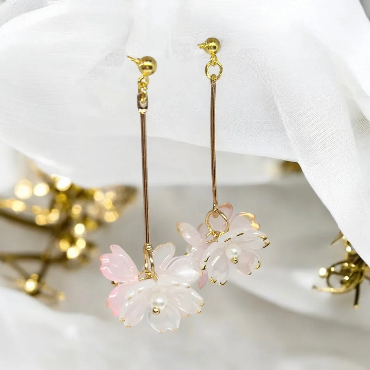 Whimsical - Sakura flower earrings