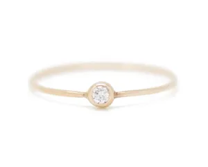 White Diamond Pip Ring