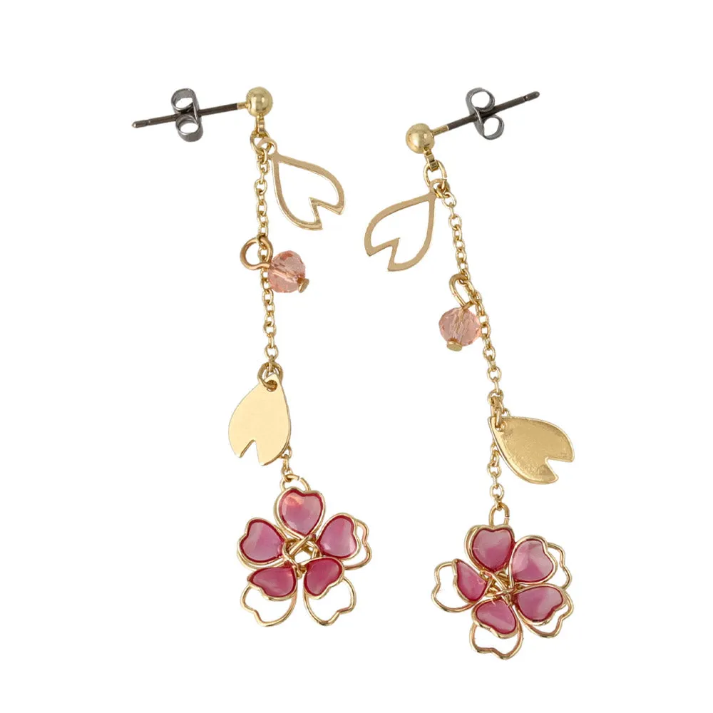 Wire Sakura Linear Earrings