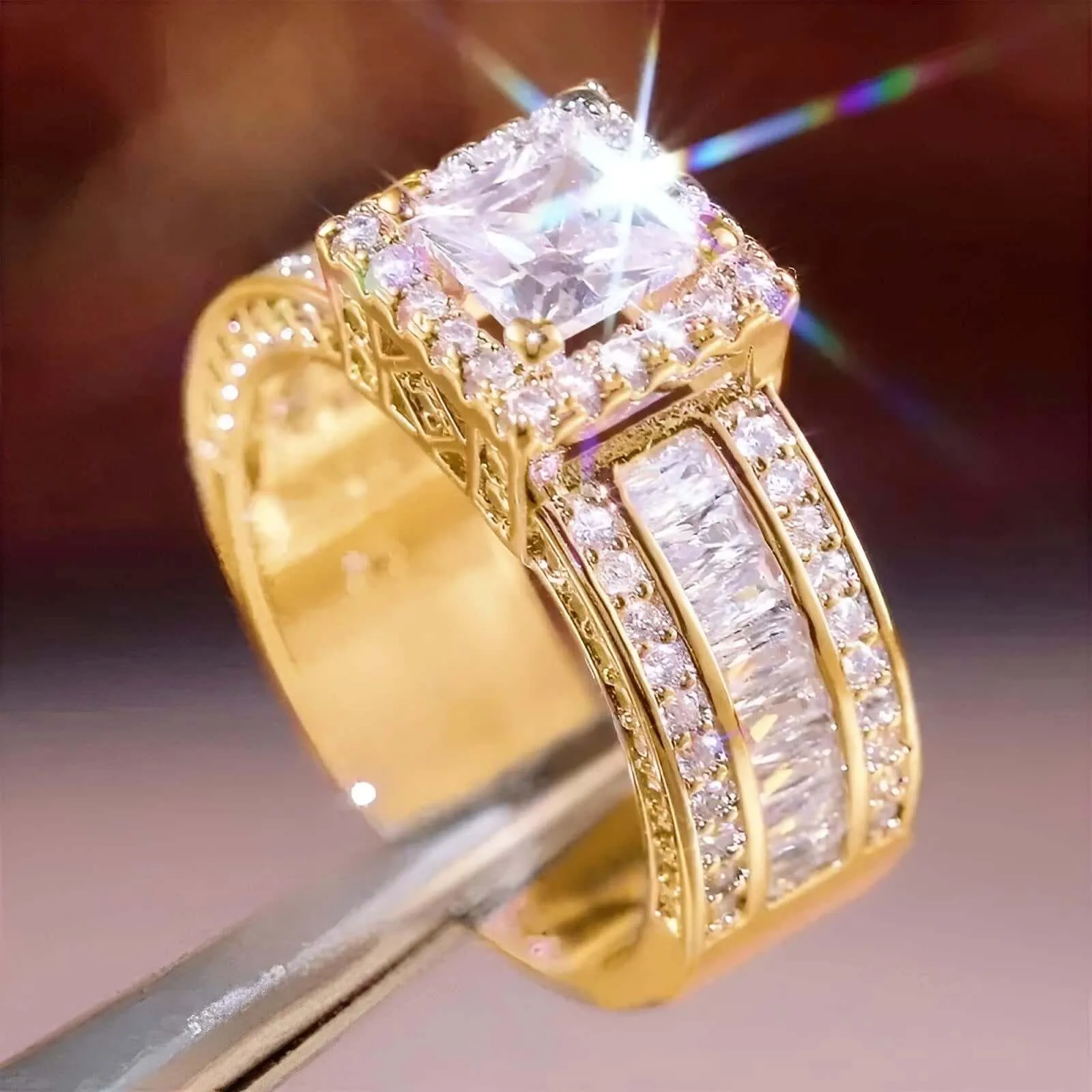 Women's Luxury Rings with Brilliant Cubic Zirconia