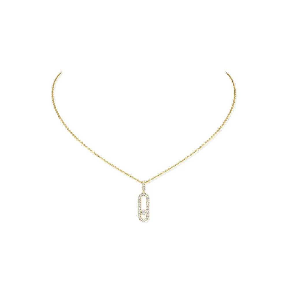 Yellow Gold Diamond Pavé Necklace