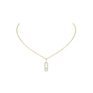 Yellow Gold Diamond Pavé Necklace